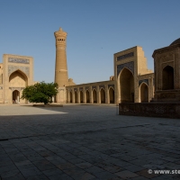 Kalyan MInarett aus dem Hof der gleichnamigen Moschee gesehen. Buchara